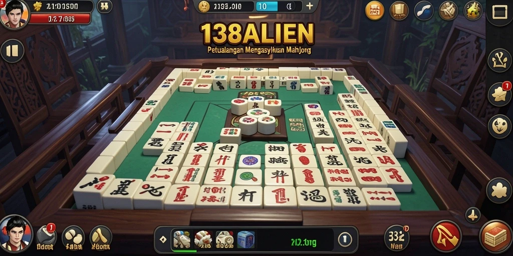 Tampilan gameplay Mahjong yang seru dalam 138ALIEN.