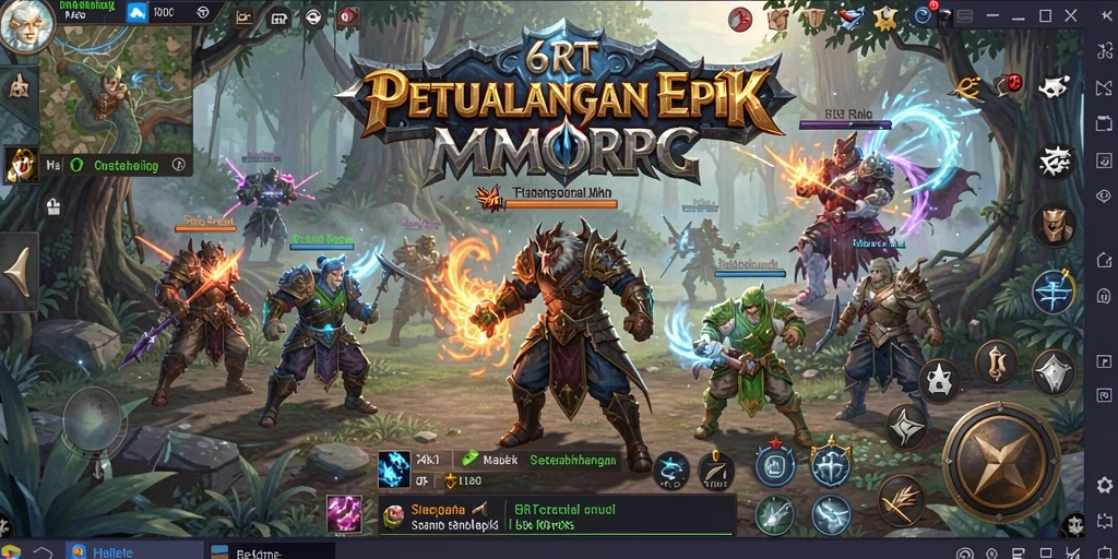 Tampilan utama gameplay 6RT yang menawan dan interaktif.