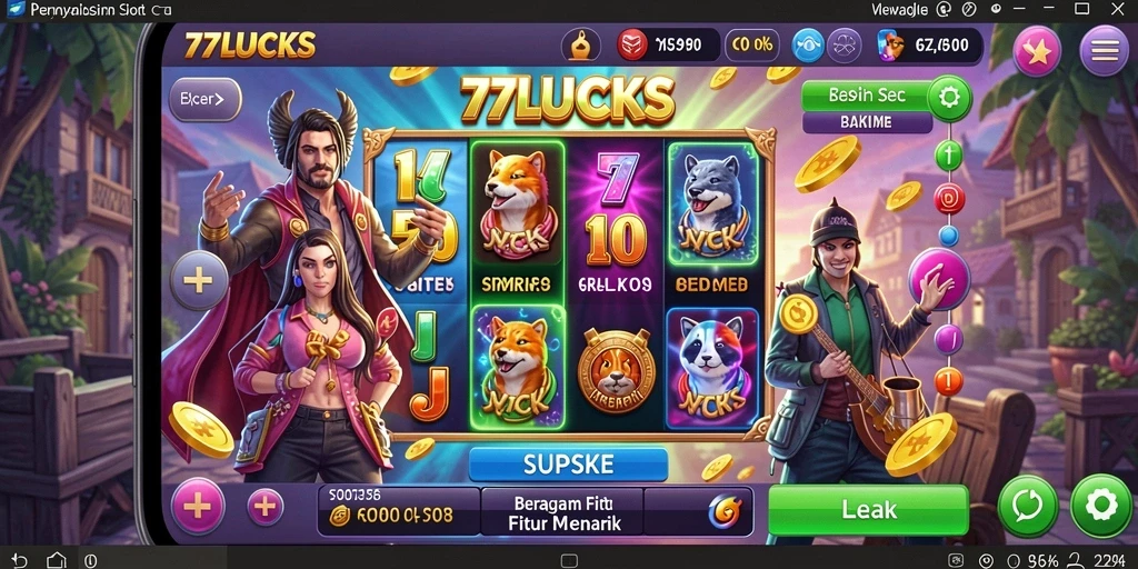 Tampilan gameplay Slot yang menarik di 77LUCKS.