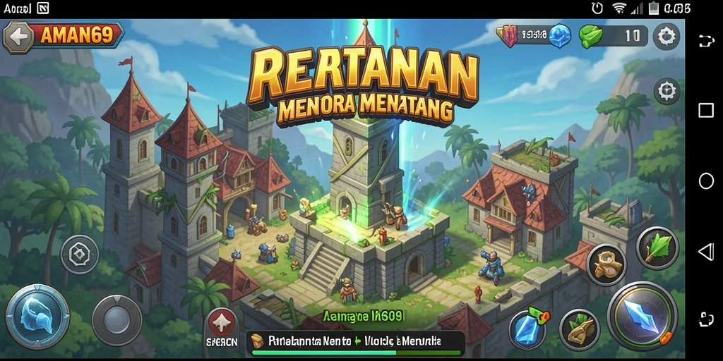 Tampilan mendebarkan dari AMAN69 saat menghadapi gelombang musuh.