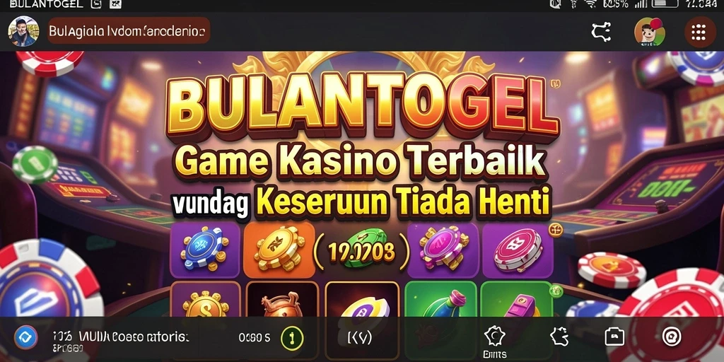 Screenshot utama BULANTOGEL menampilkan gameplay Kasino yang mengasyikkan.