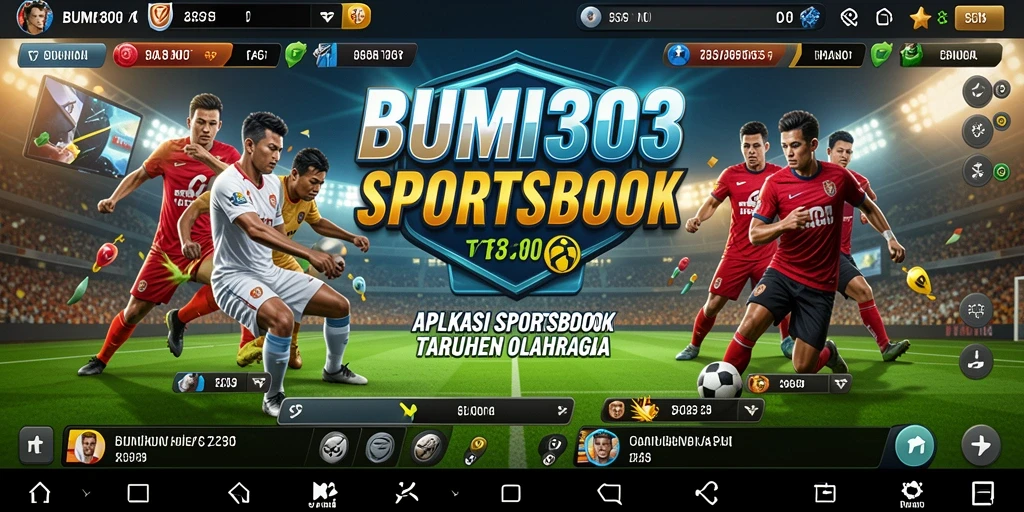 Tampilan antarmuka BUMI303 saat melakukan taruhan olahraga.