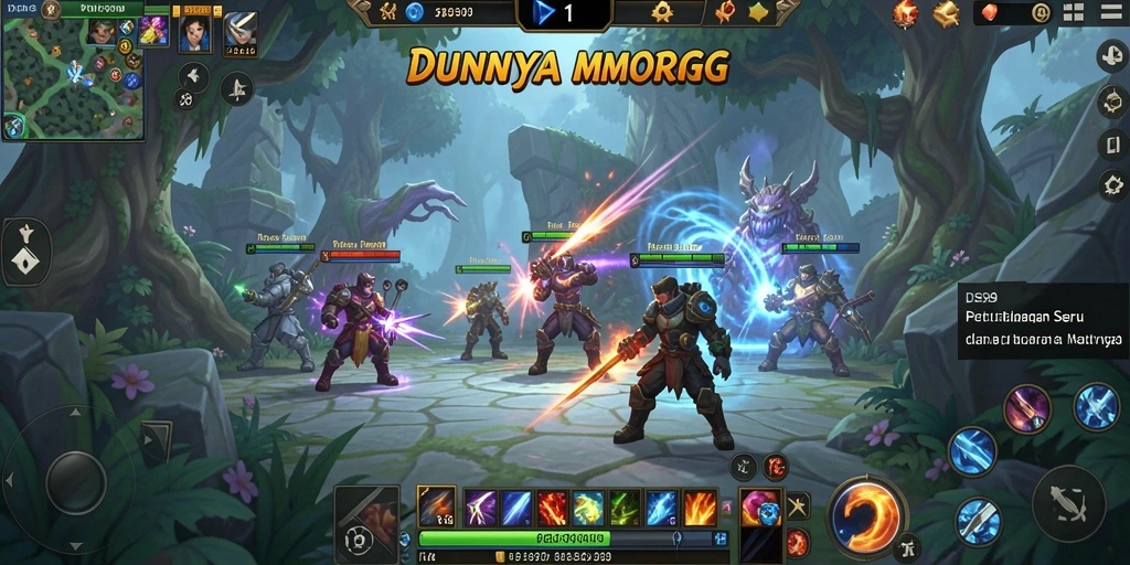 Gameplay seru dengan pertarungan epik dalam dunia MMORPG.