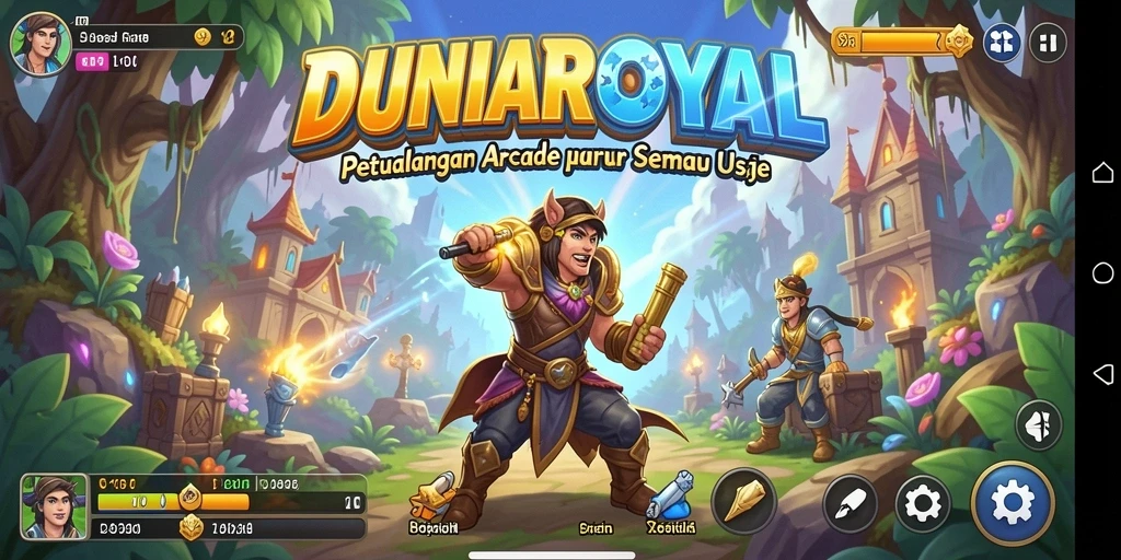 Tampilan utama gameplay DUNIAROYAL yang seru dan menantang.