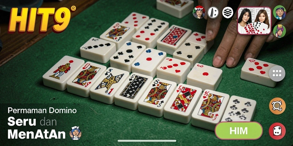 Tampilan gameplay seru dalam permainan Domino HIT9.
