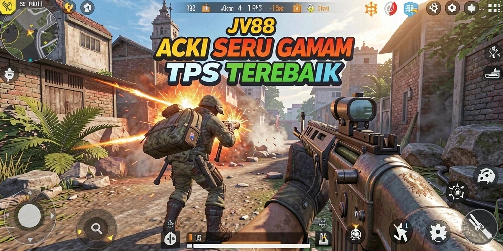 Tangkapan layar gameplay menampilkan pertarungan seru dalam JV88.