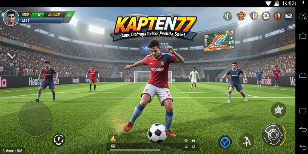 Screenshot gameplay KAPTEN77 yang menunjukkan aksi olahraga seru.