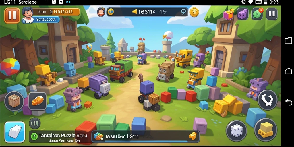 Screenshot gameplay LG111 menunjukkan teka-teki yang menantang.