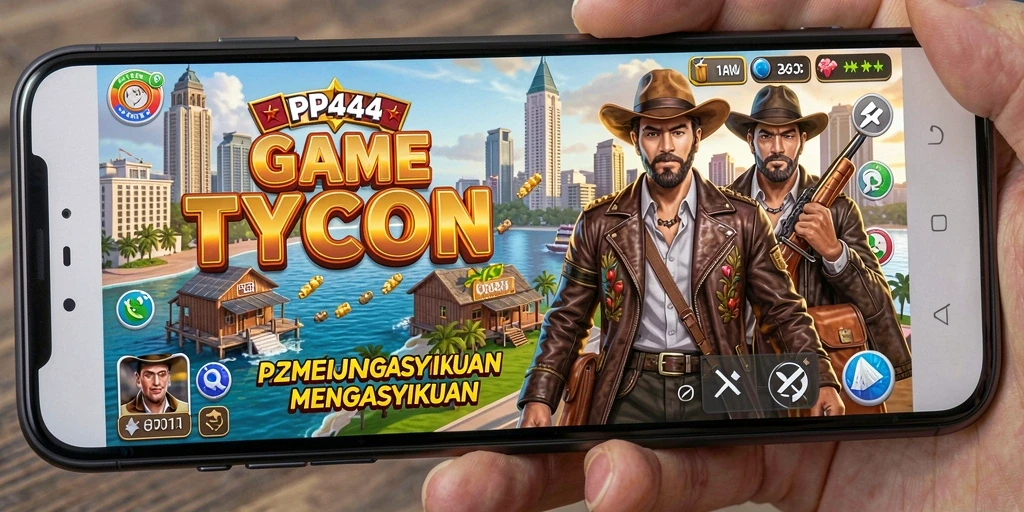 Tampilan screenshot PP444 menunjukkan pengelolaan bisnis yang seru.