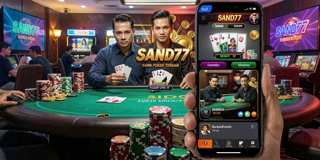 Screenshot SAND77 menampilkan gameplay Poker yang seru dan interaktif.